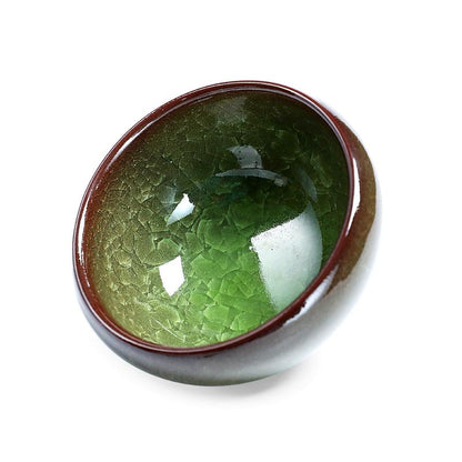 青緑色天目茶碗