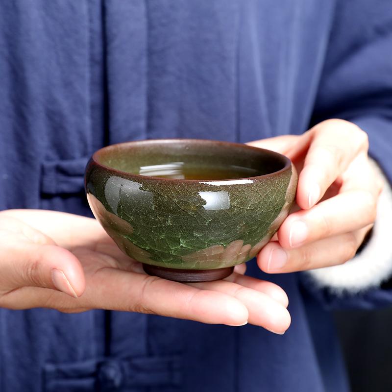 青緑色天目茶碗