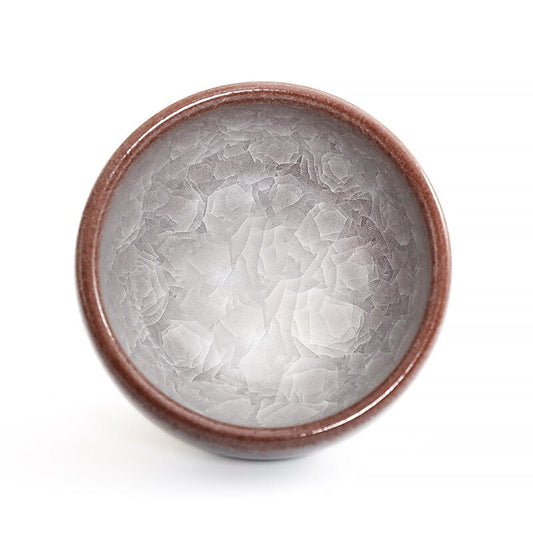 白いひび天目茶碗
