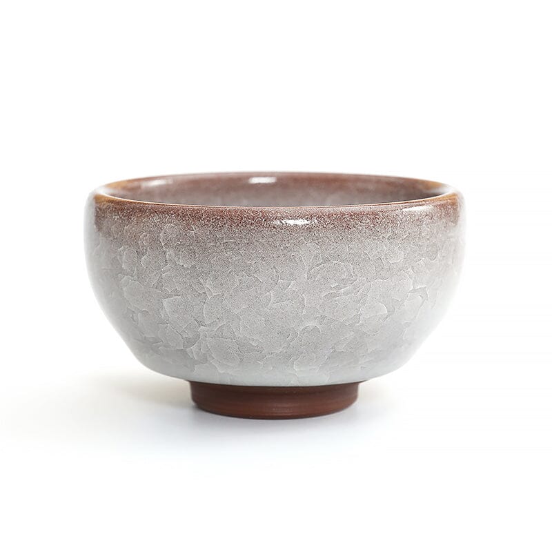 白いひび天目茶碗