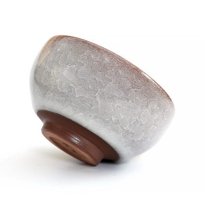 白いひび天目茶碗