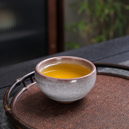白いひび天目茶碗